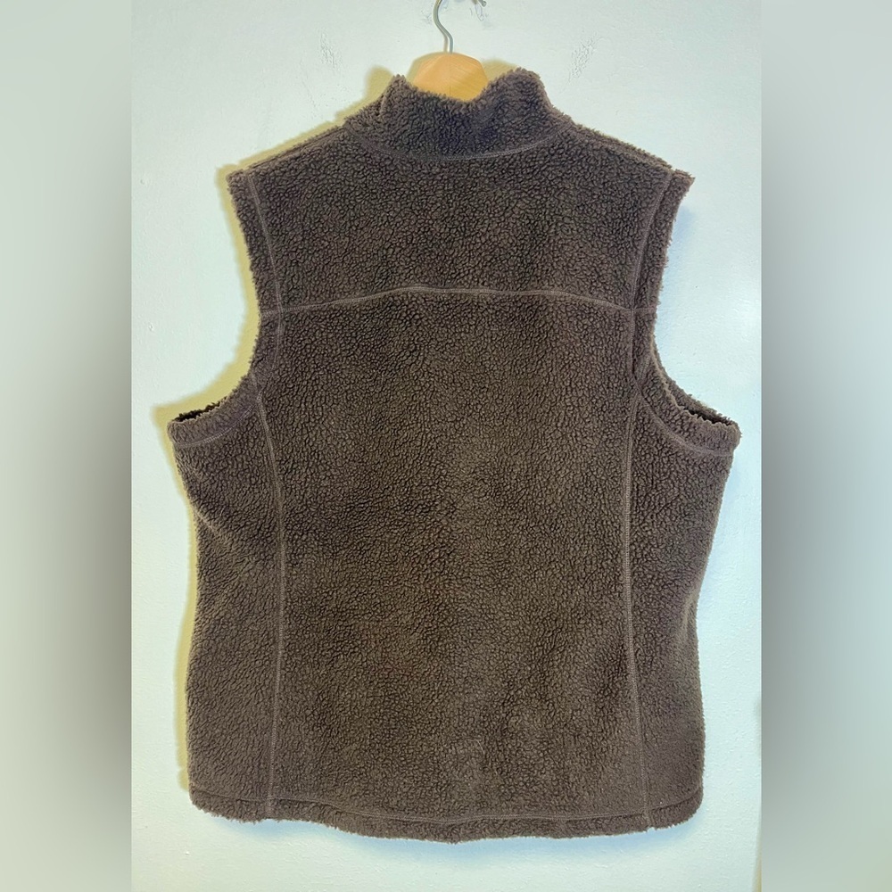 L.L. Bean Brown Fleece Vest with Pink Accents - Picture 3 of 6